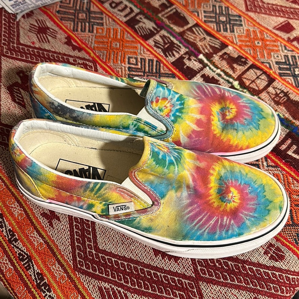 Tie Dye Slip On Vans